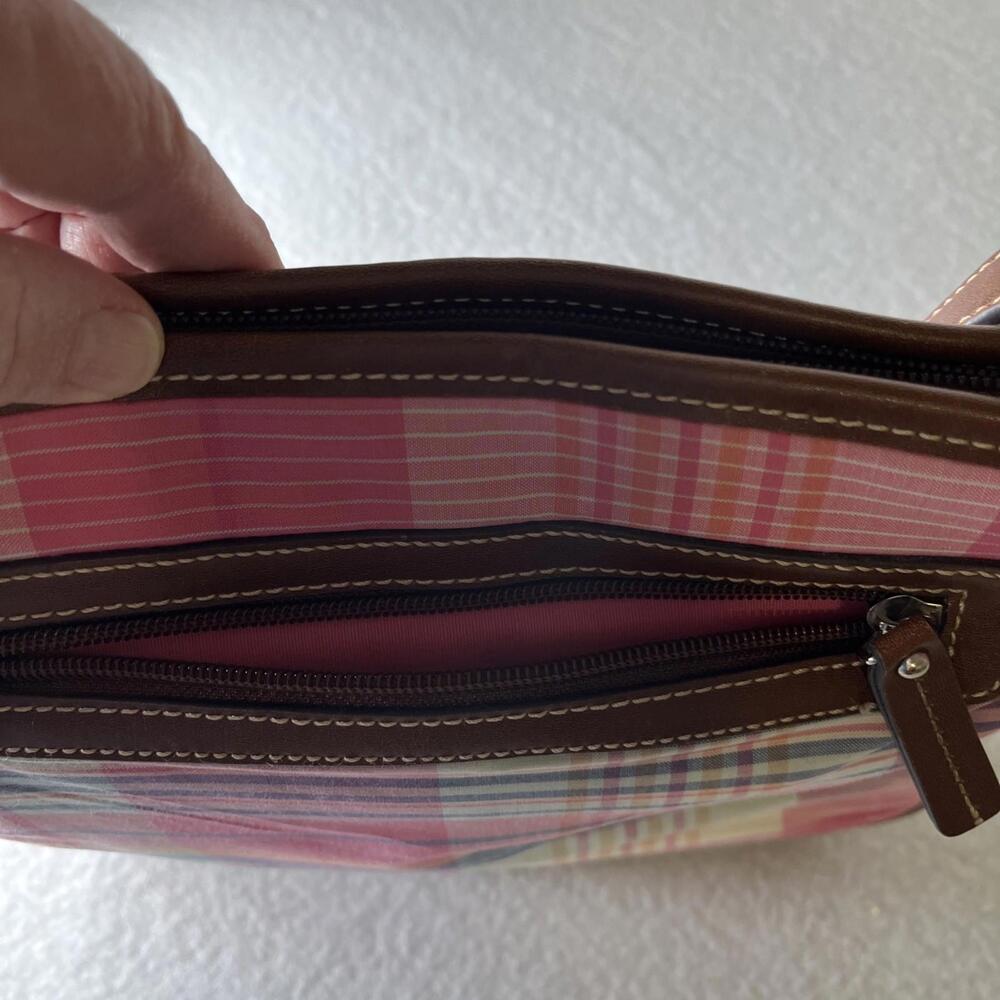 Chaps Pink Plaid Crossbody Purse - Picture 6 of 15